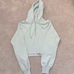 Light blue zip up Hollister hoodie